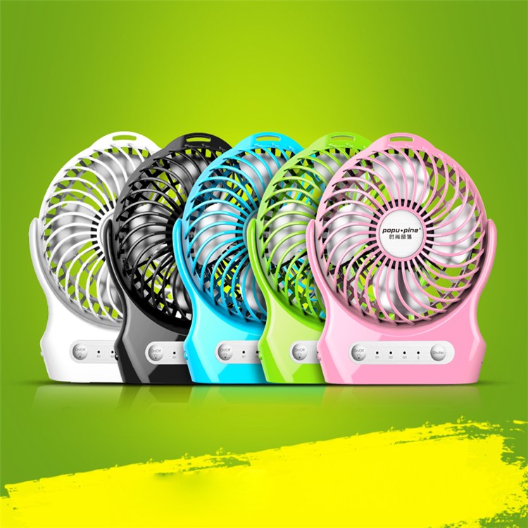 S01 Portable Mini USB Rechargeable Cooling Fan with Night Light - Black-2