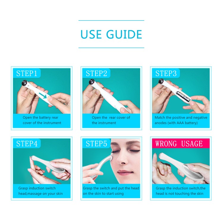 WL-3501 Vibrant Electrical Ion Inductive Instrument Eliminating Eye Pouch Anti-wrinkle Massager Pen-9