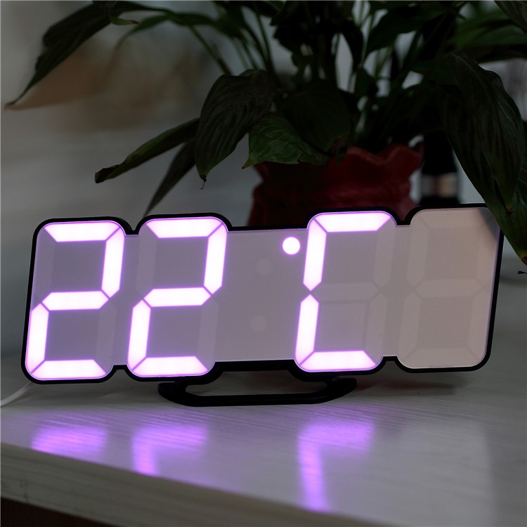 SLT-9001 3D LED Digitale Fernbedienung / Sound Control Clock 115 Farben Ändern Wecker Mit Temperaturanzeige-9