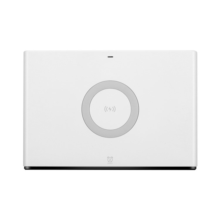 MOMAX Q. Uhr Wecker Uhrzeit Datum, Temperaturanzeige Mit Wireless-Ladekissen Für Schlafzimmer Büro Zu Hause - US-Stecker-7