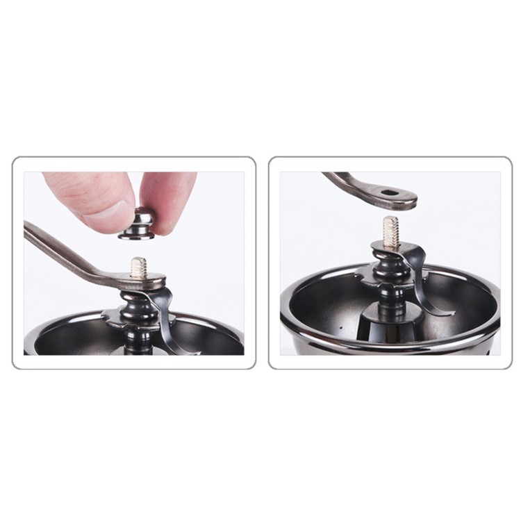 Manual Classic Coffee Bean Grinder Hand Grinding Machine - Dark Brown-9