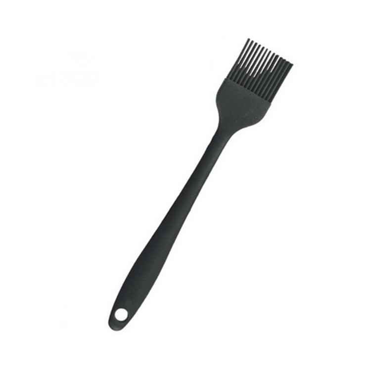 Food-grade Silicone Basting Brush with Hygienic Solid Coating - Black-1