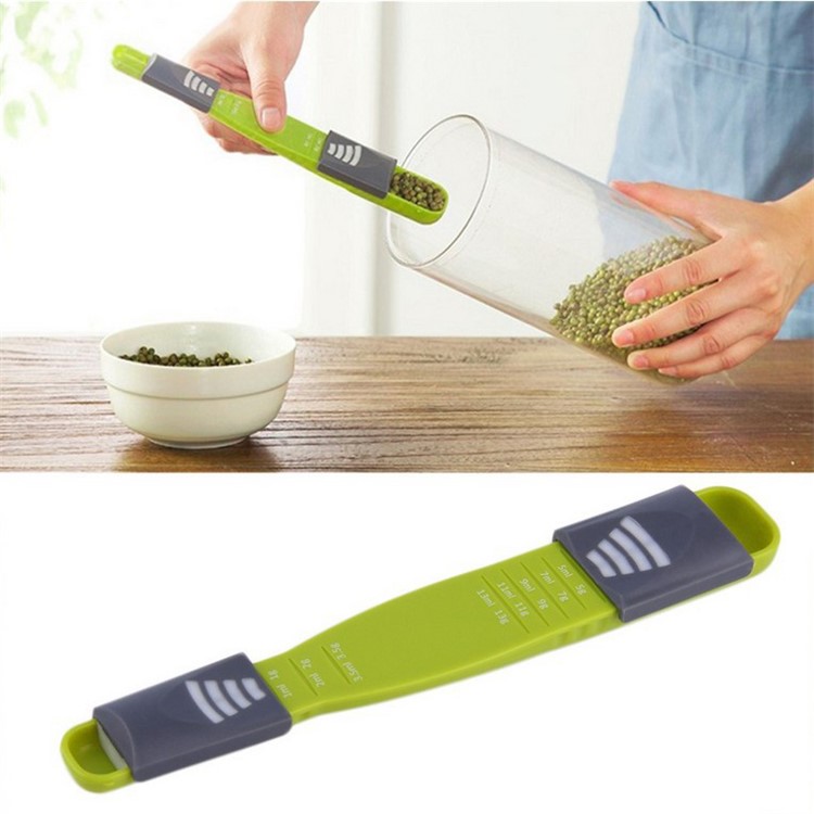 Double End Adjustable Scale Spoon Eight Stalls Metric Measuring Spoon-1