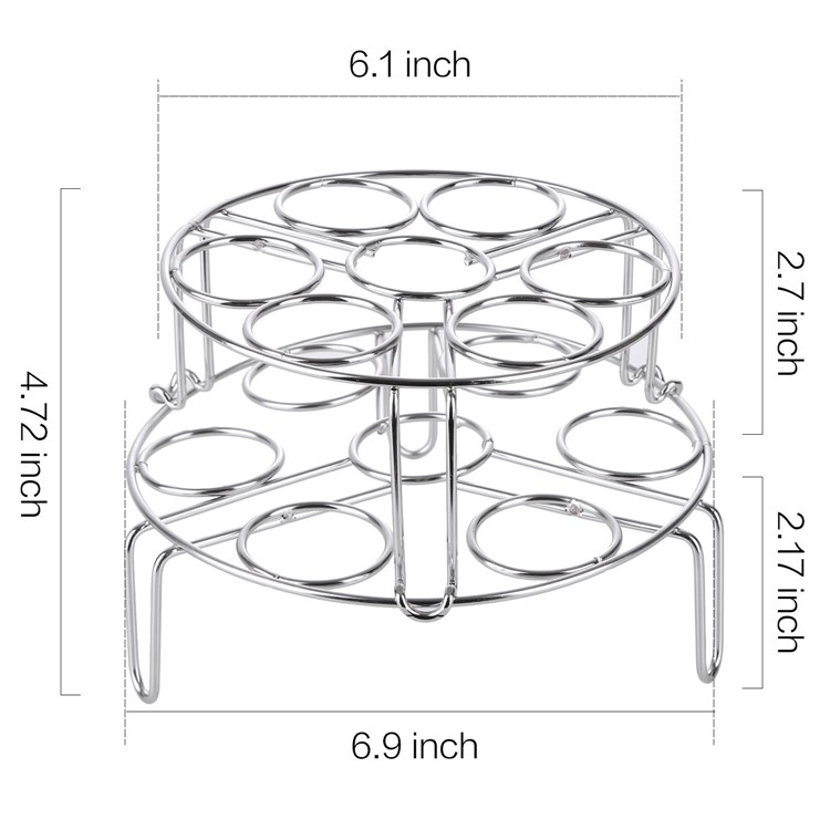 2 Teile / Paket Ei Gemüse Kochtopf Dampfhalter Edelstahl Lebensmittel Korb Stand-3