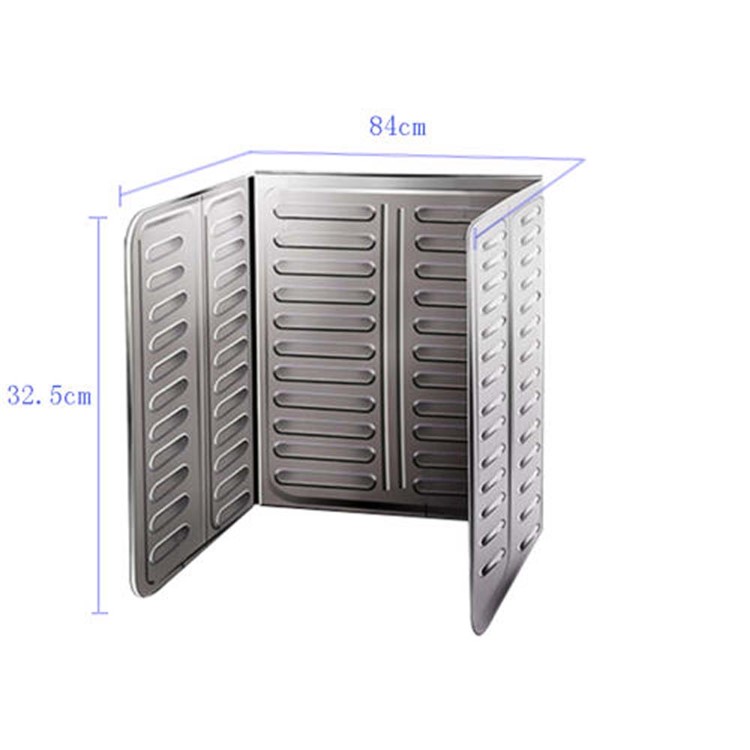 2Pcs Kitchen Aluminium Foil Plate Gas Stove Foldable Kitchen Cooking Heat Insulation Oil Splash Proof Baffle-8