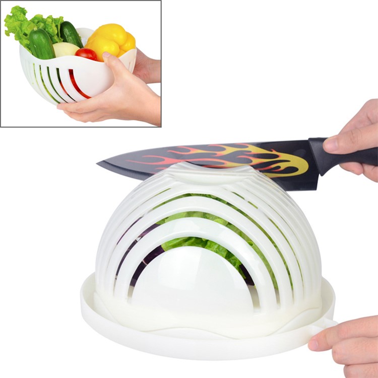 Salad Cutter Bowl Slicer with Cutting Board Fresh Vegetable and Fruit Salad Maker-1