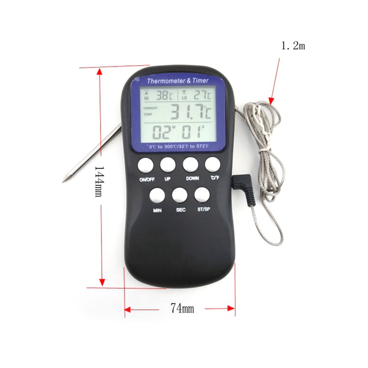 Digital Electronic Food Alarm Thermometer & Timer with Stand-4