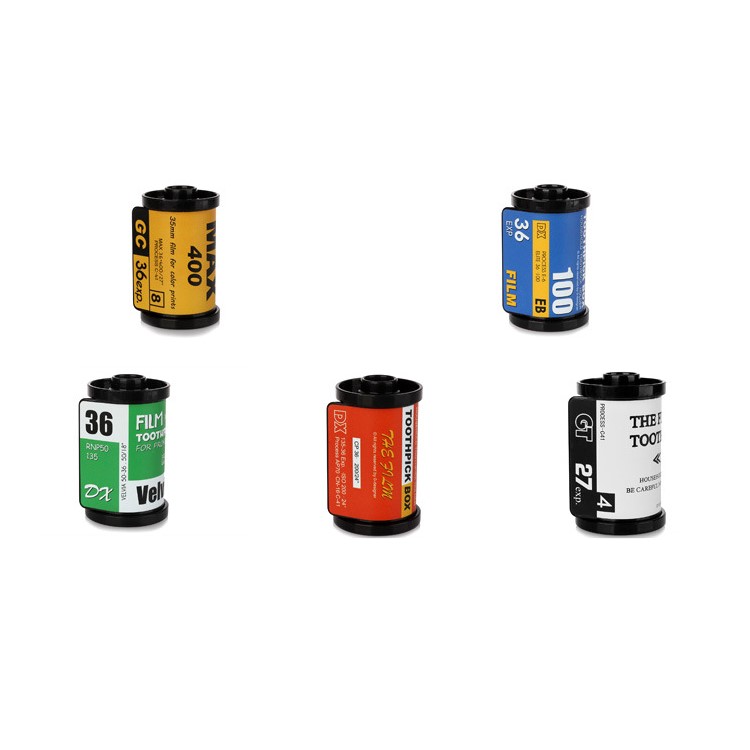Creative Film Roll Canister Household Toothpick Holder Box - Random Color-1