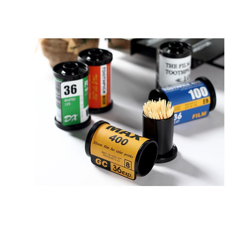 Creative Film Roll Canister Household Toothpick Holder Box - Random Color-3