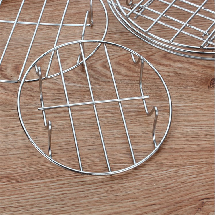 3Pcs/Set 6-inch+7-inch+8-inch Stainless Steel Steamer Racks Kitchen Cookware Trivets-11