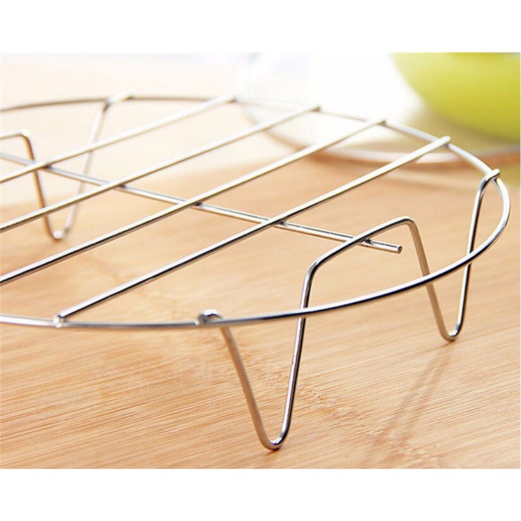 3Pcs/Set 6-inch+7-inch+8-inch Stainless Steel Steamer Racks Kitchen Cookware Trivets-3