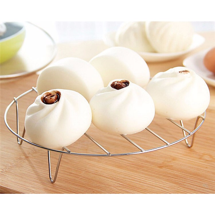 3Pcs/Set 6-inch+7-inch+8-inch Stainless Steel Steamer Racks Kitchen Cookware Trivets-5
