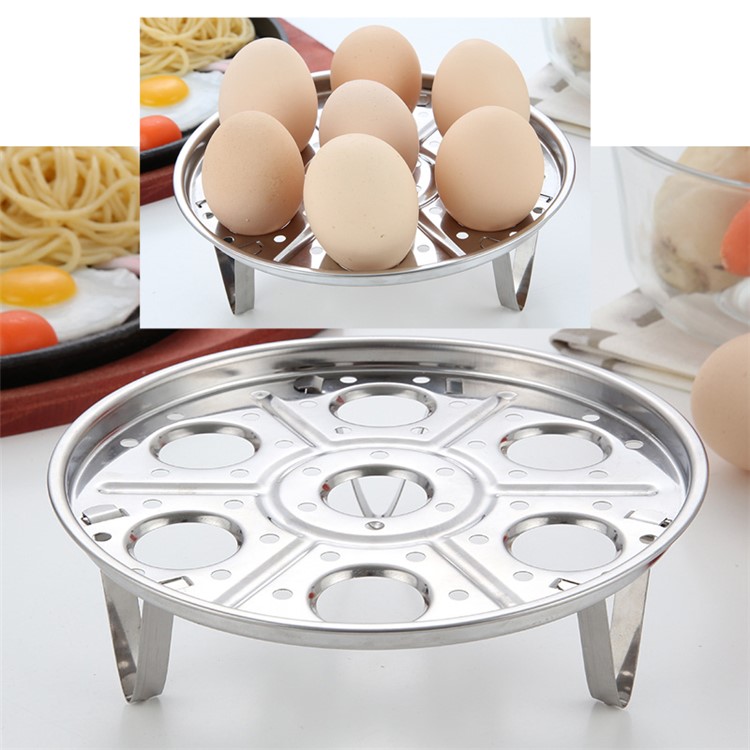 Stainless Steel 7 Holes Egg Steamer Holder Food Basket Stand-1