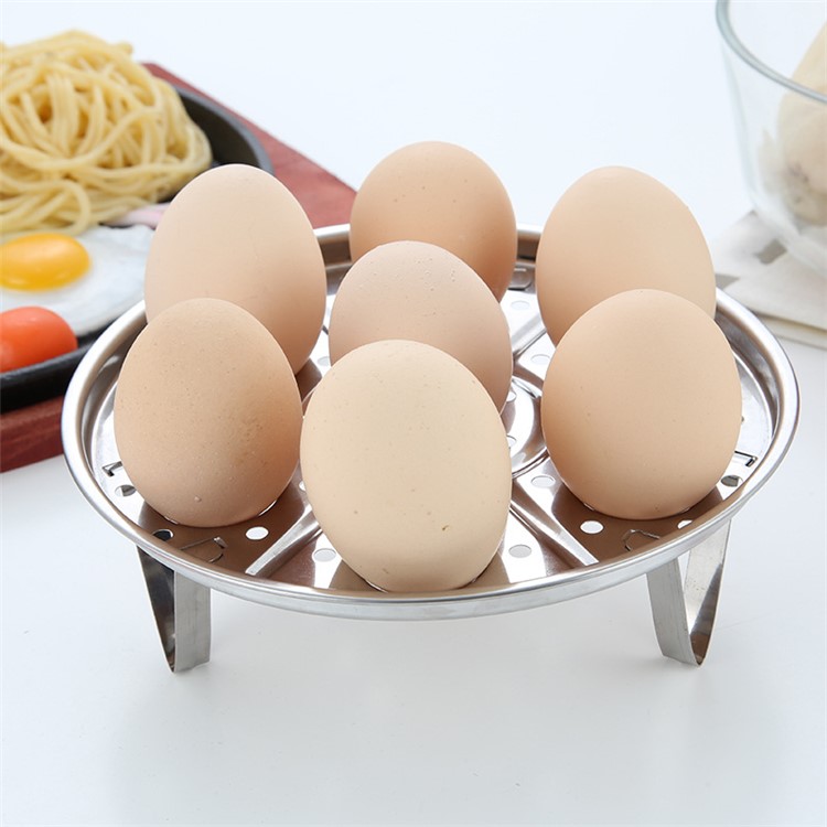 Stainless Steel 7 Holes Egg Steamer Holder Food Basket Stand-2
