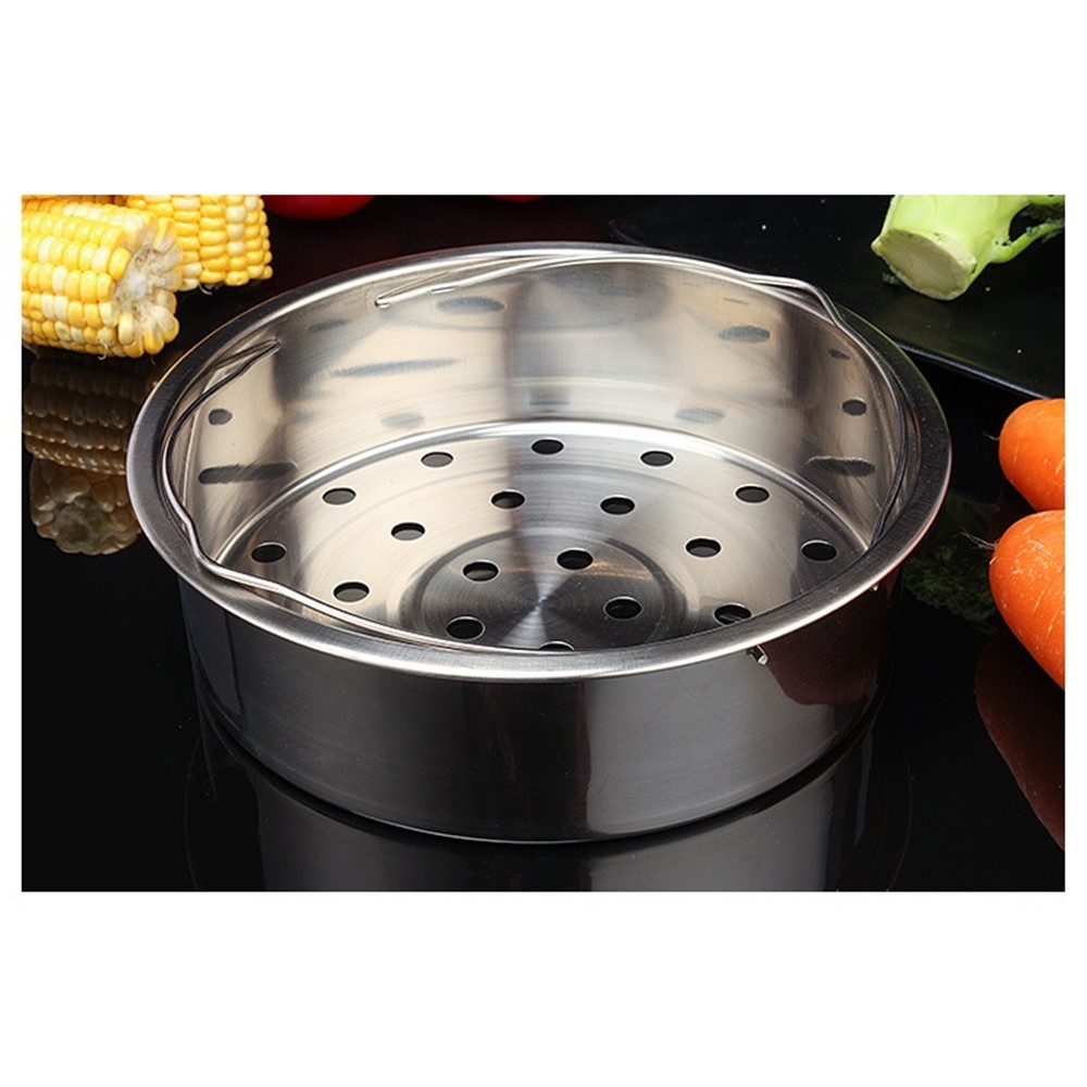 304 Stainless Steel Streaming Rack Steamer Basket Pressure Cooker with Removable Dividers (5L)-3