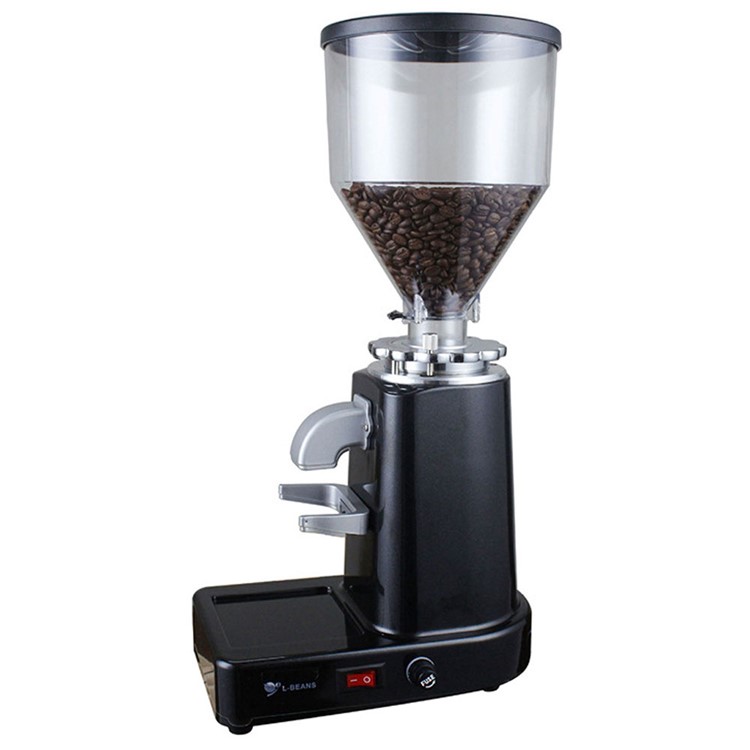 L-BEANS Electric Italian Type Coffee Beans Grinder with Powder Box SD-918L - Black / EU Plug-1