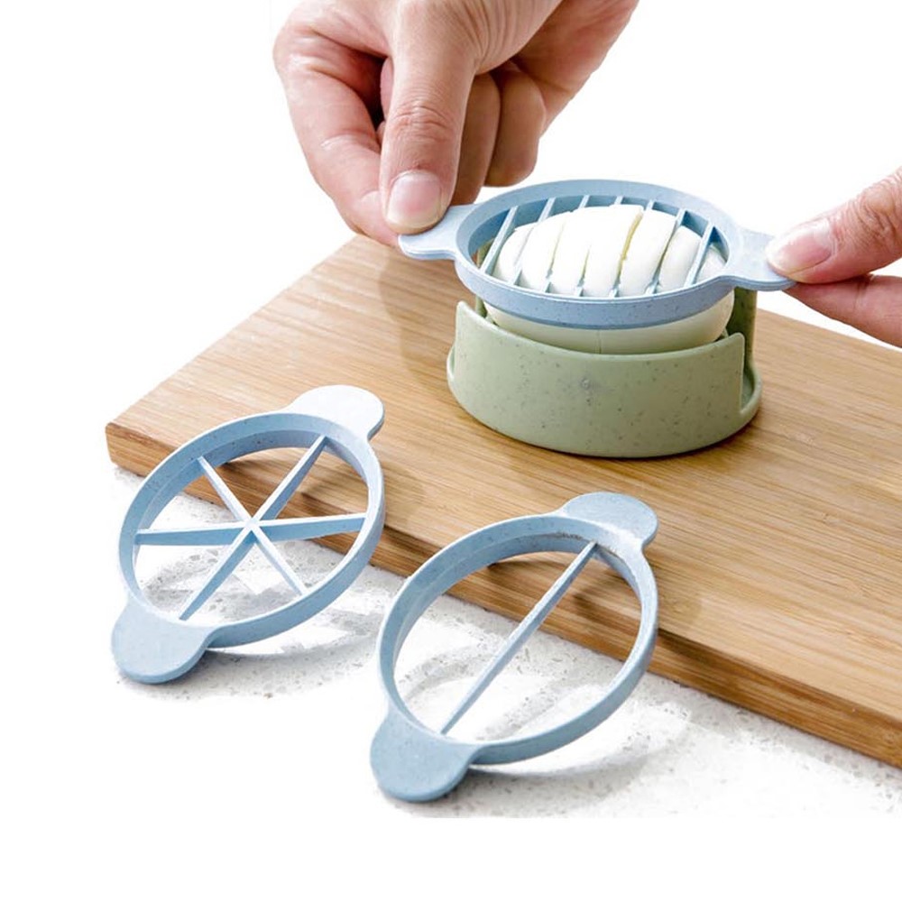 Multifunktionale Weizenstroh Eierschneider Cutter Essen Teiler Küchenutensilien-4