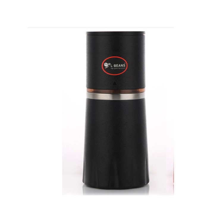 L-BEANS Multifunctional Portable Coffee Machine Coffee Bean Grinder Coffee Maker Bottle - Black-2