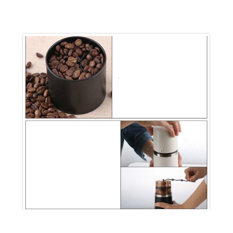L-BEANS Multifunctional Portable Coffee Machine Coffee Bean Grinder Coffee Maker Bottle - Black-8