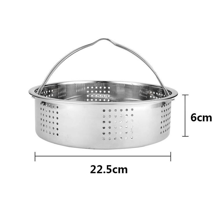 Stainless Steel Steamer Basket with Handle for Instant Pot 6, 8 qt, Diameter: 22.5cm-4