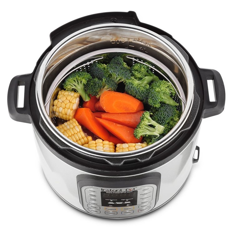 Stainless Steel Steamer Basket with Handle for Instant Pot 6, 8 qt, Diameter: 22.5cm-5