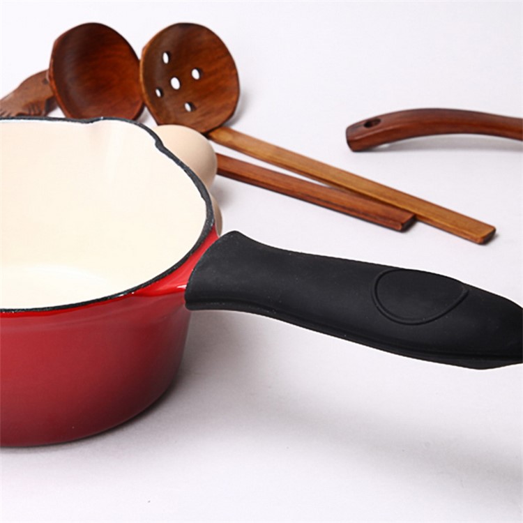Heat Insulation Anti-scalding Anti-slip Silicone Pot Handle Cover - Black-1