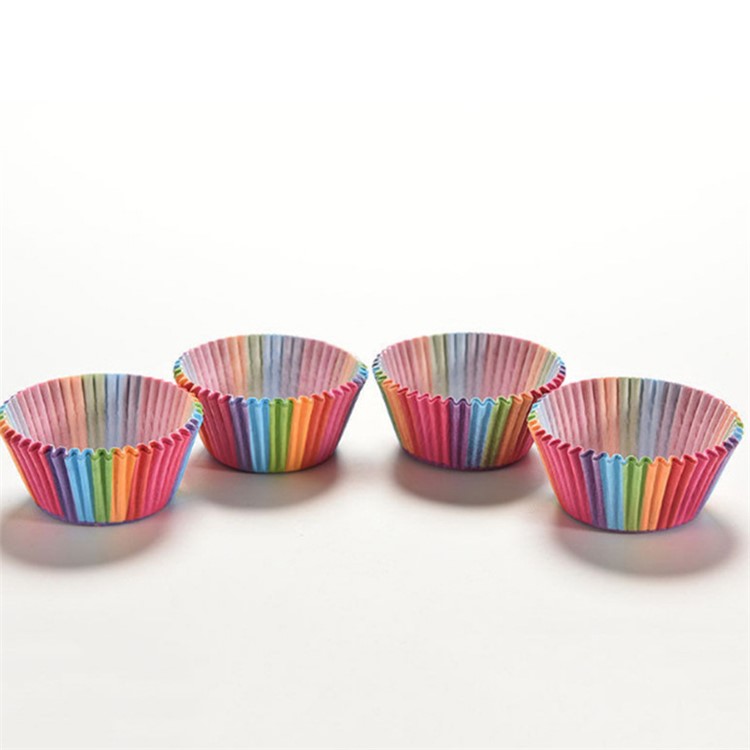 100PCS/Pack Rainbow Cupcake Paper Baking Cup-2
