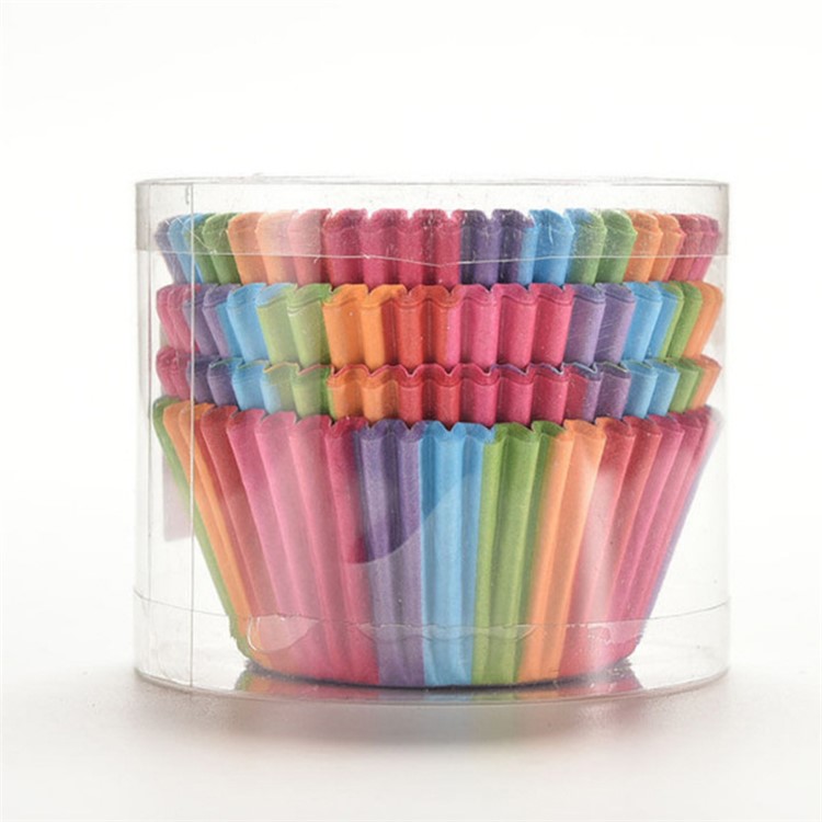 100PCS/Pack Rainbow Cupcake Paper Baking Cup-4