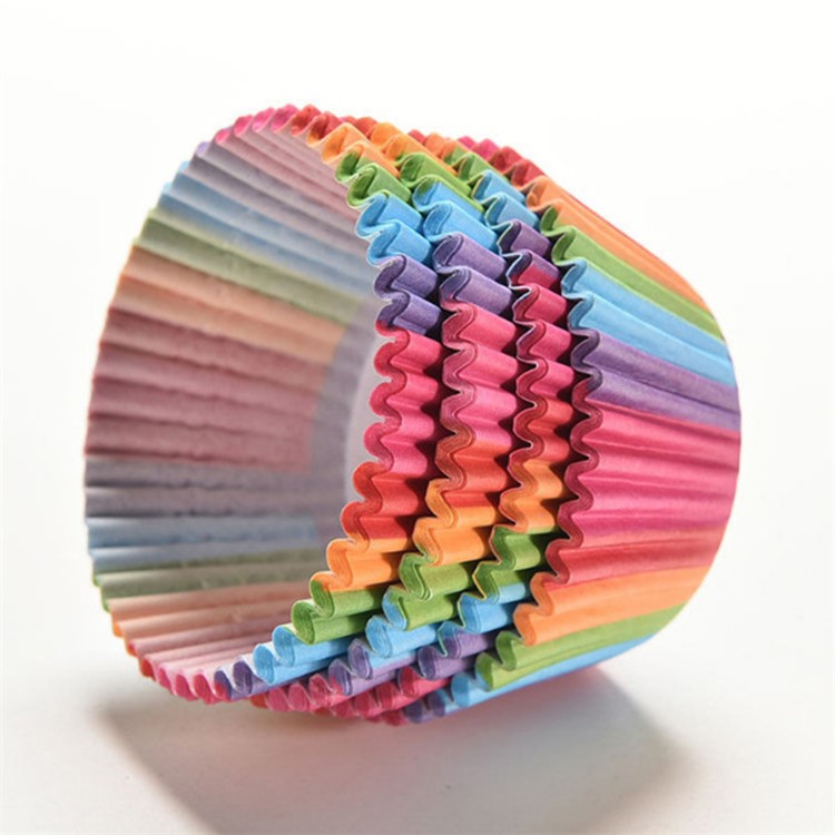 100PCS/Pack Rainbow Cupcake Paper Baking Cup-5