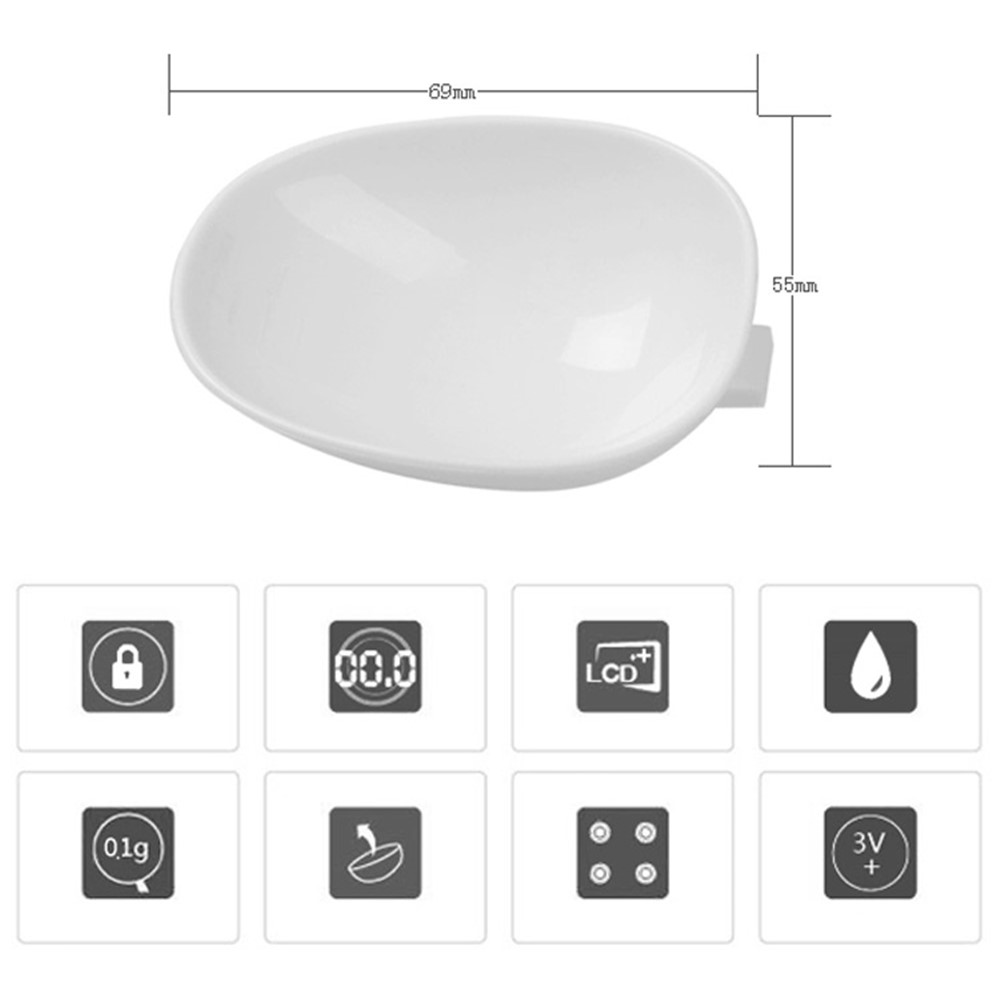 500 G/0,1 g Scala di Misurazione Del Cucchiaio LCD Digitale Scala di Misura Elettronica Del Peso Alimentare