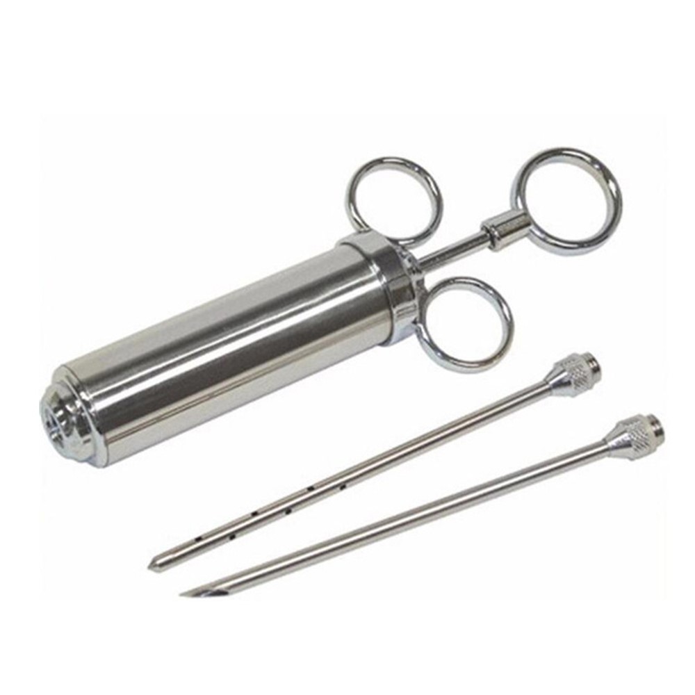 2-Ounce Marinade Injector Stainless Steel Flavor Seasoning BBQ Brine Needle-3