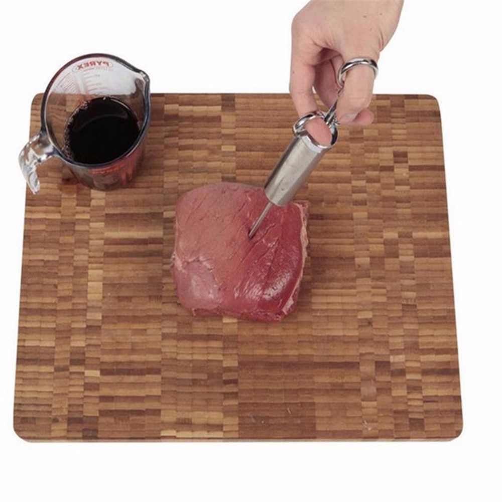2-Ounce Marinade Injector Stainless Steel Flavor Seasoning BBQ Brine Needle-4