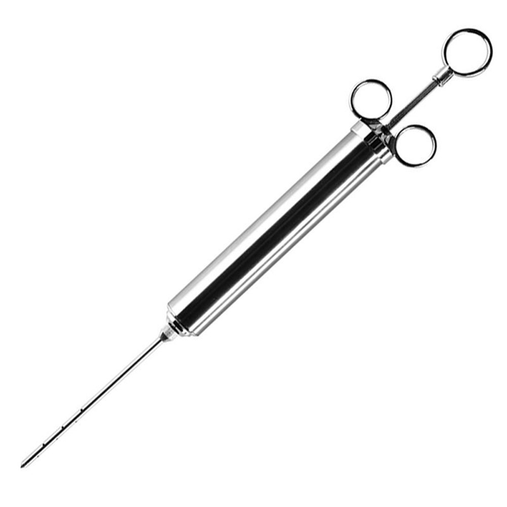 2-Ounce Marinade Injector Stainless Steel Flavor Seasoning BBQ Brine Needle-5