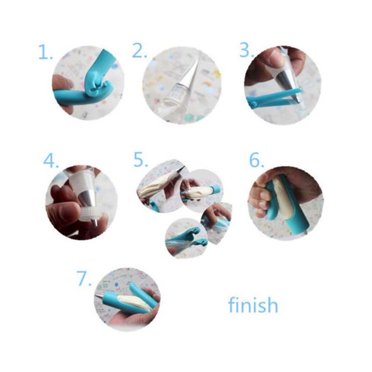 DIY Decorating Pen Icing Piping Bag Nozzle Tips Fondant Cake Sugar Tool Set-8