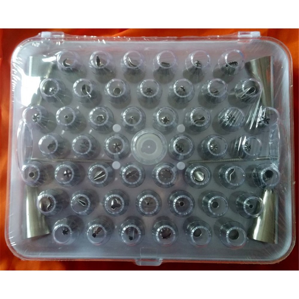 52Pcs/Set Stainless Steel Cake Pastry Icing Piping Nozzles Tip Kit-4