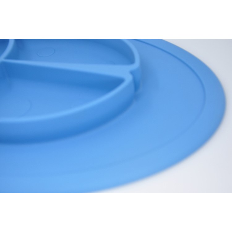 WINLY BPA-free Silicone Kid Feeding Usable Placemat + Plate 2-in-1 - Blue-2