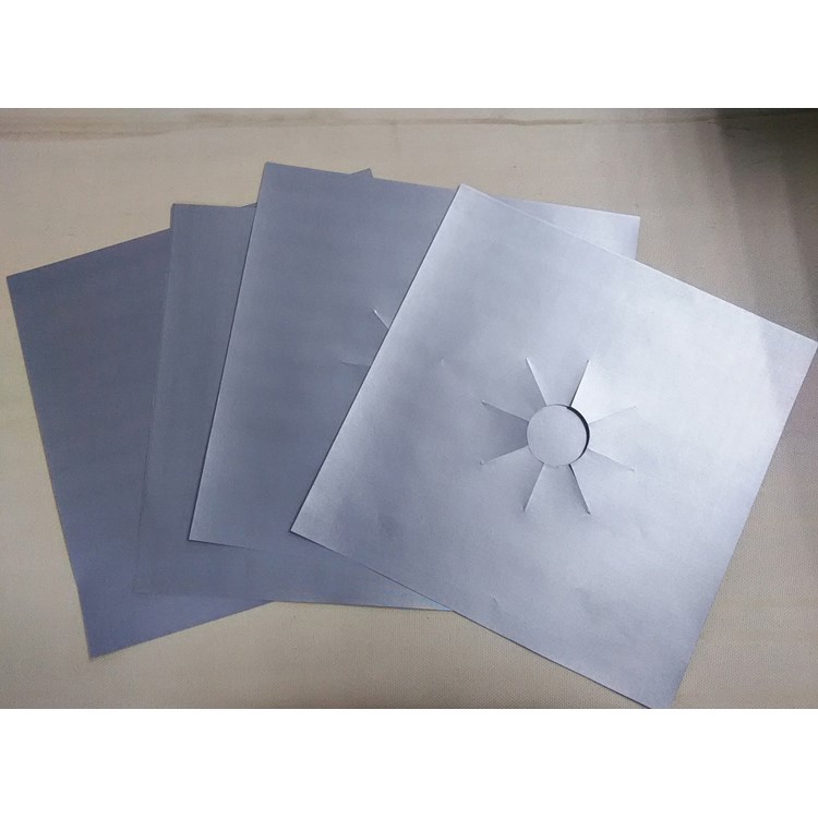 4PC/Set Non-Stick Stovetop Protector for Gas Range Stove - Silver-3