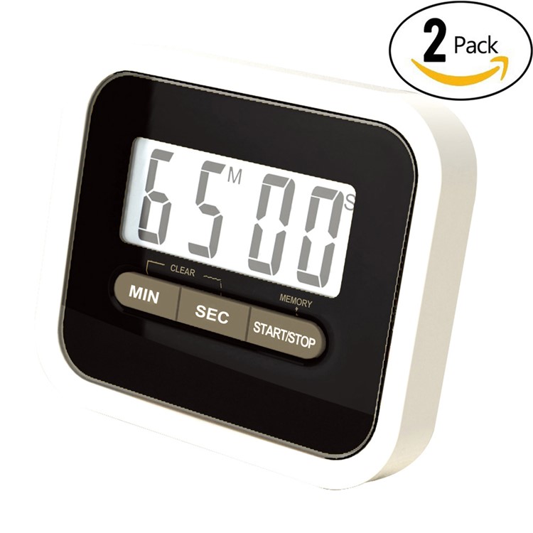 YUANGUANGHAO YGH-115 Large LCD Display Electronic Digital Kitchen Timer 2 Pieces - Black-1