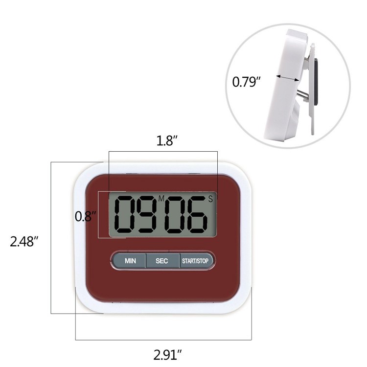 YUANGUANGHAO YGH-115 Large LCD Display Electronic Digital Kitchen Timer 4 Pieces - Black-2