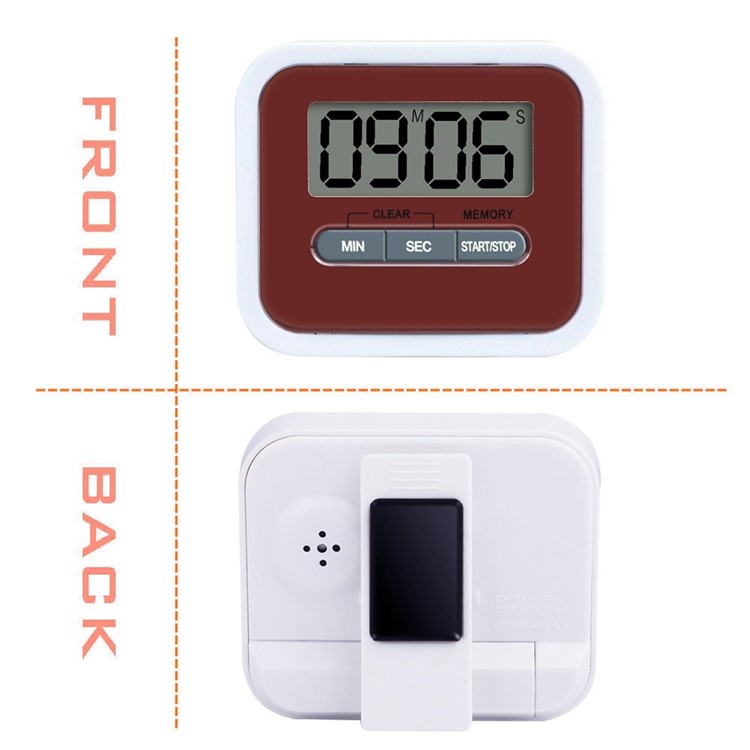 YUANGUANGHAO YGH-115 Large LCD Display Electronic Digital Kitchen Timer 4 Pieces - Black-4