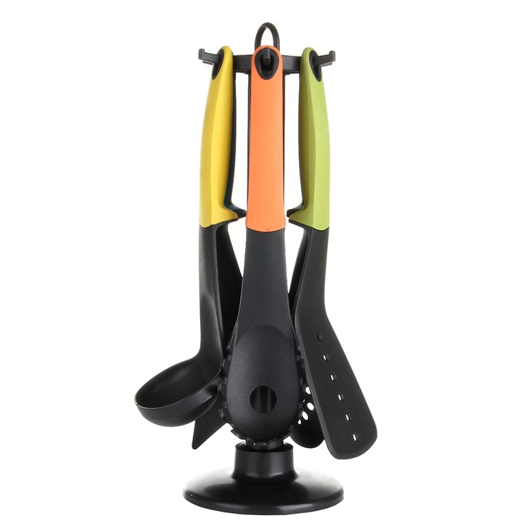 6-Piece Colorful Nonstick Kitchen Utensil Set Cooking Tool with Rotating Organizer-10