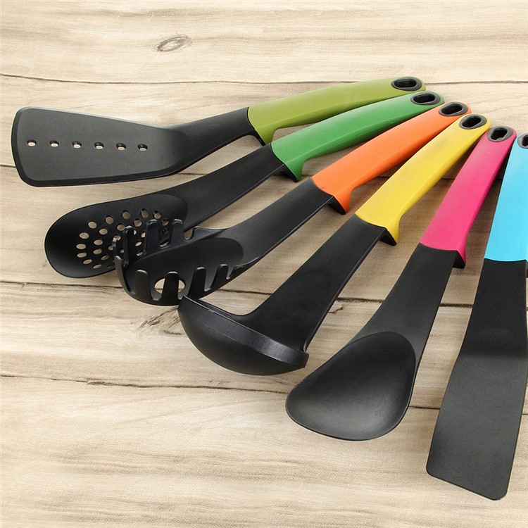 6-Piece Colorful Nonstick Kitchen Utensil Set Cooking Tool with Rotating Organizer-7