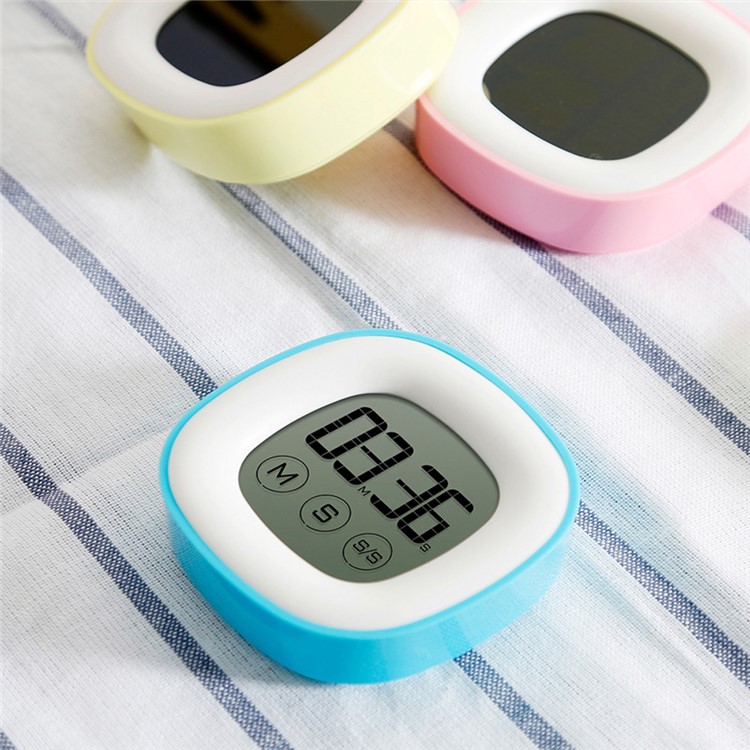 LCD Digital Touch Screen Kitchen Cooking Timer - Pink-4