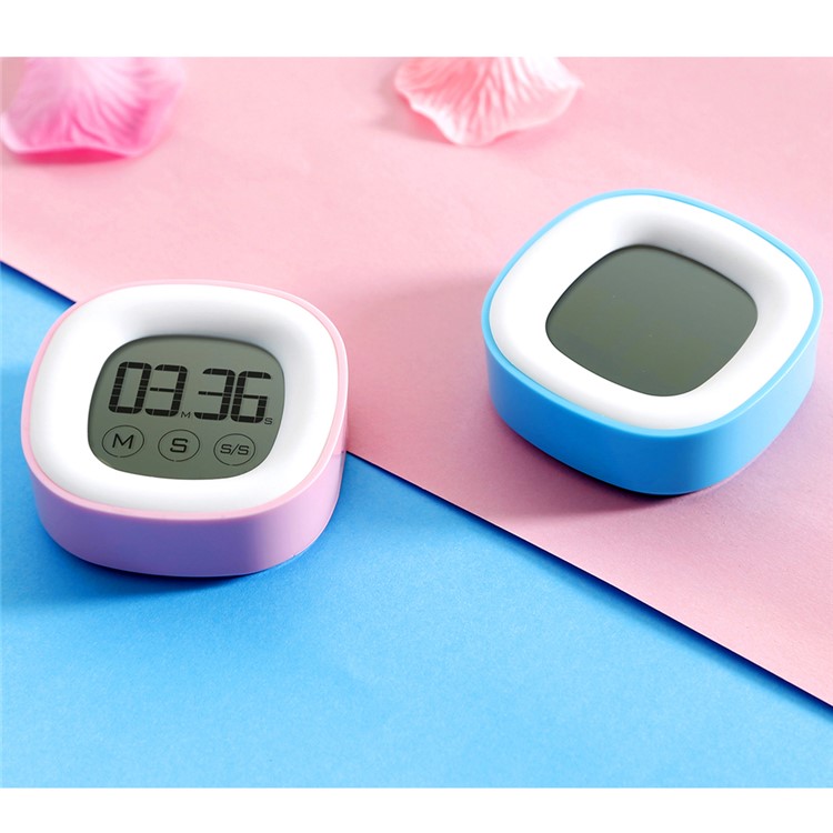 LCD Digital Touch Screen Kitchen Cooking Timer - Pink-5