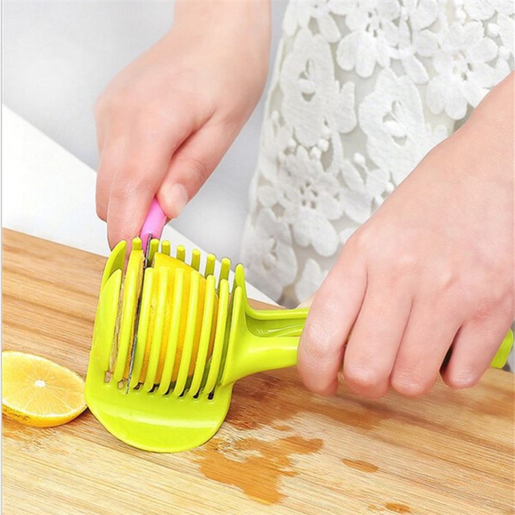 Handheld Kitchen Fruit Slicer Vegetable Lemon Tomato Circular Slicer-12