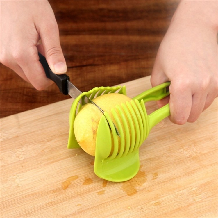 Handheld Kitchen Fruit Slicer Vegetable Lemon Tomato Circular Slicer-2