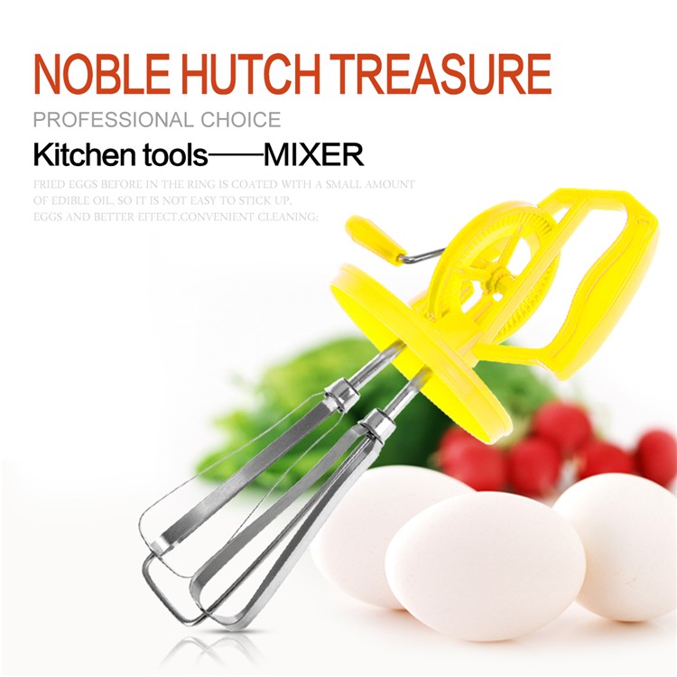 Portable Semi-automatic Stainless Steel Whisk Egg-beater-1
