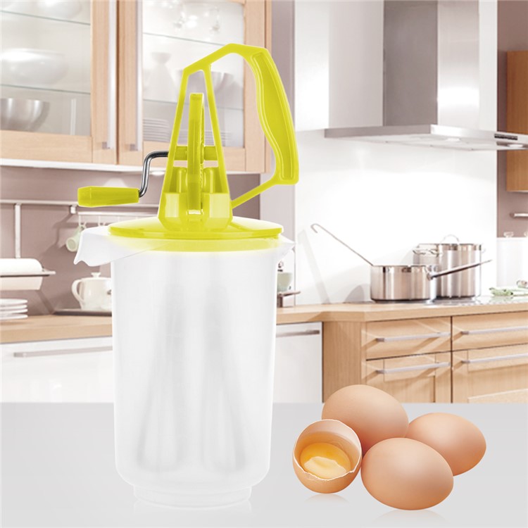 Portable Semi-automatic Stainless Steel Whisk Egg-beater-2