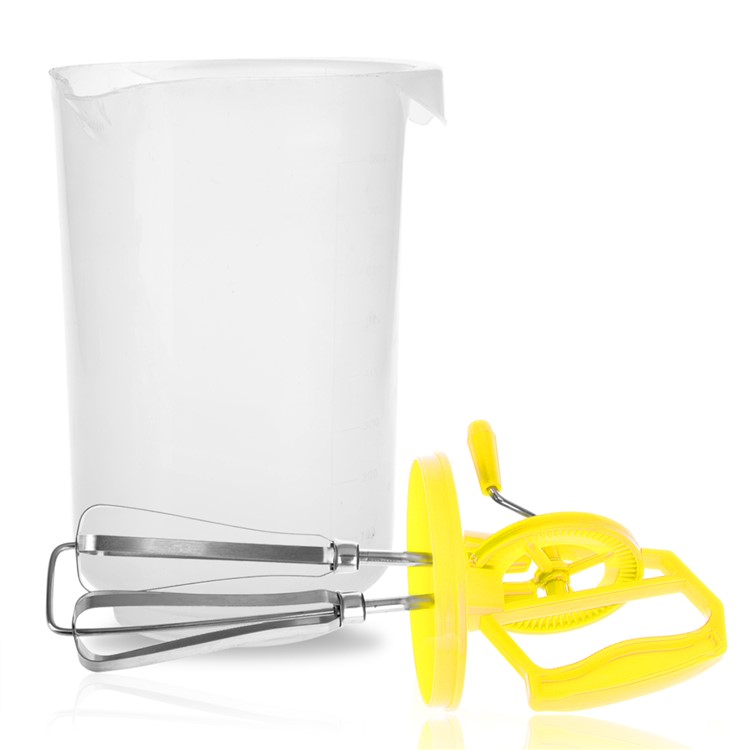 Portable Semi-automatic Stainless Steel Whisk Egg-beater-3