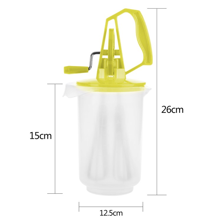 Portable Semi-automatic Stainless Steel Whisk Egg-beater-6
